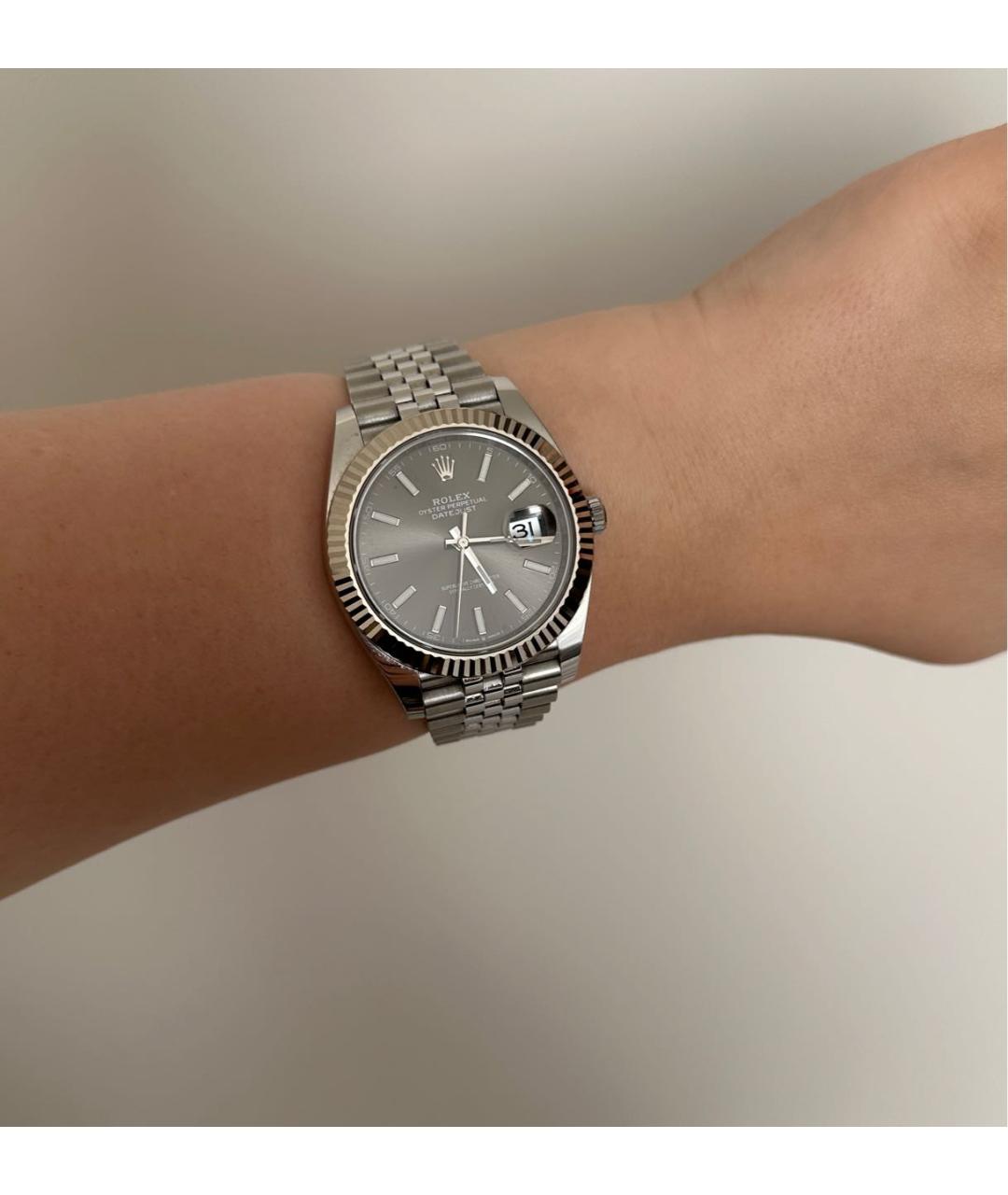 ROLEX Антрацитовые часы, фото 5