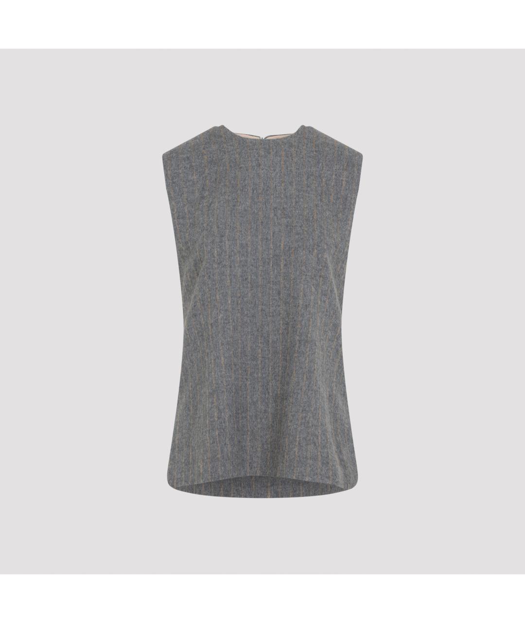 Carven Серая шерстяная блузы, фото 3