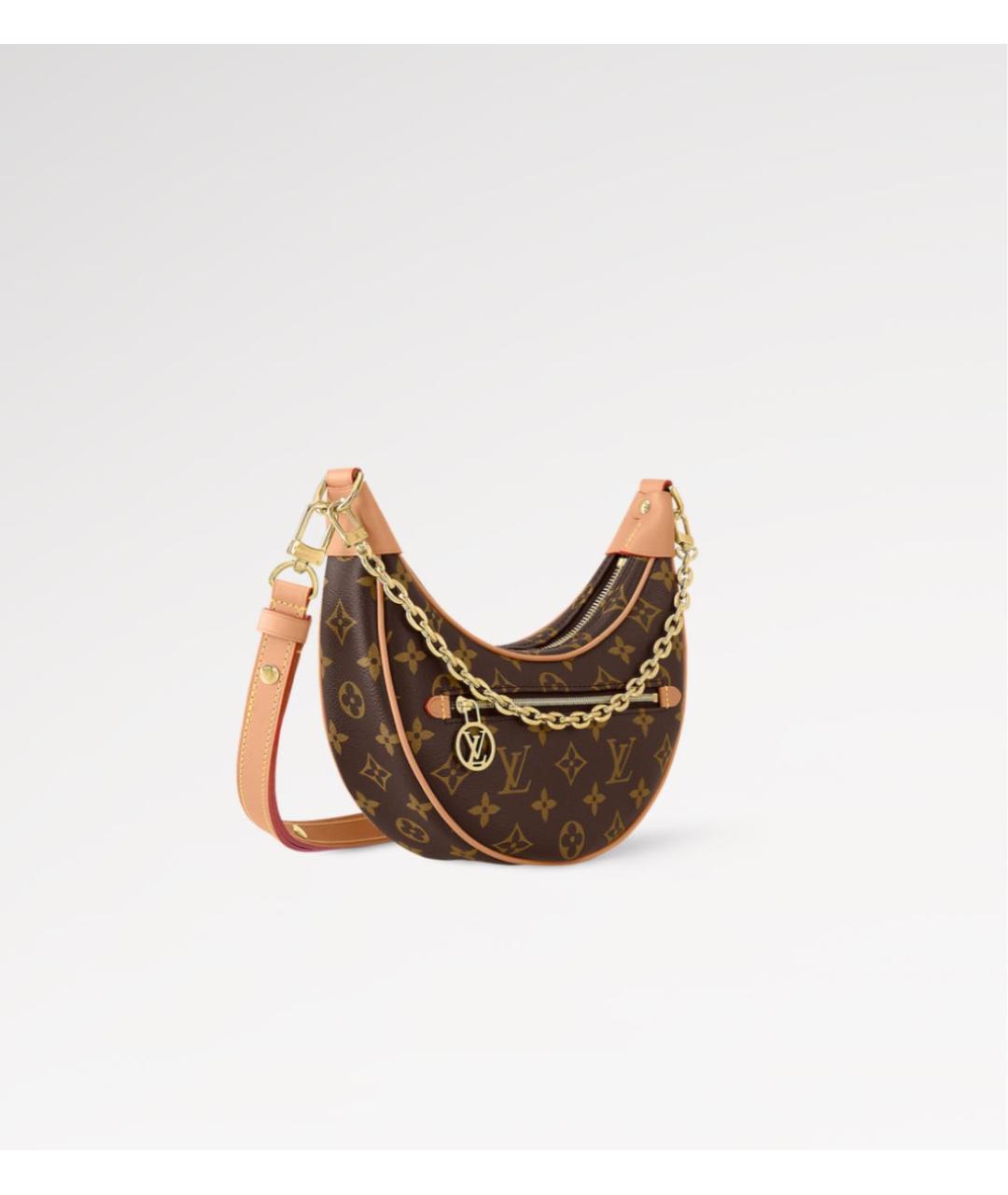 LOUIS VUITTON Коричневая кожаная сумка через плечо, фото 2