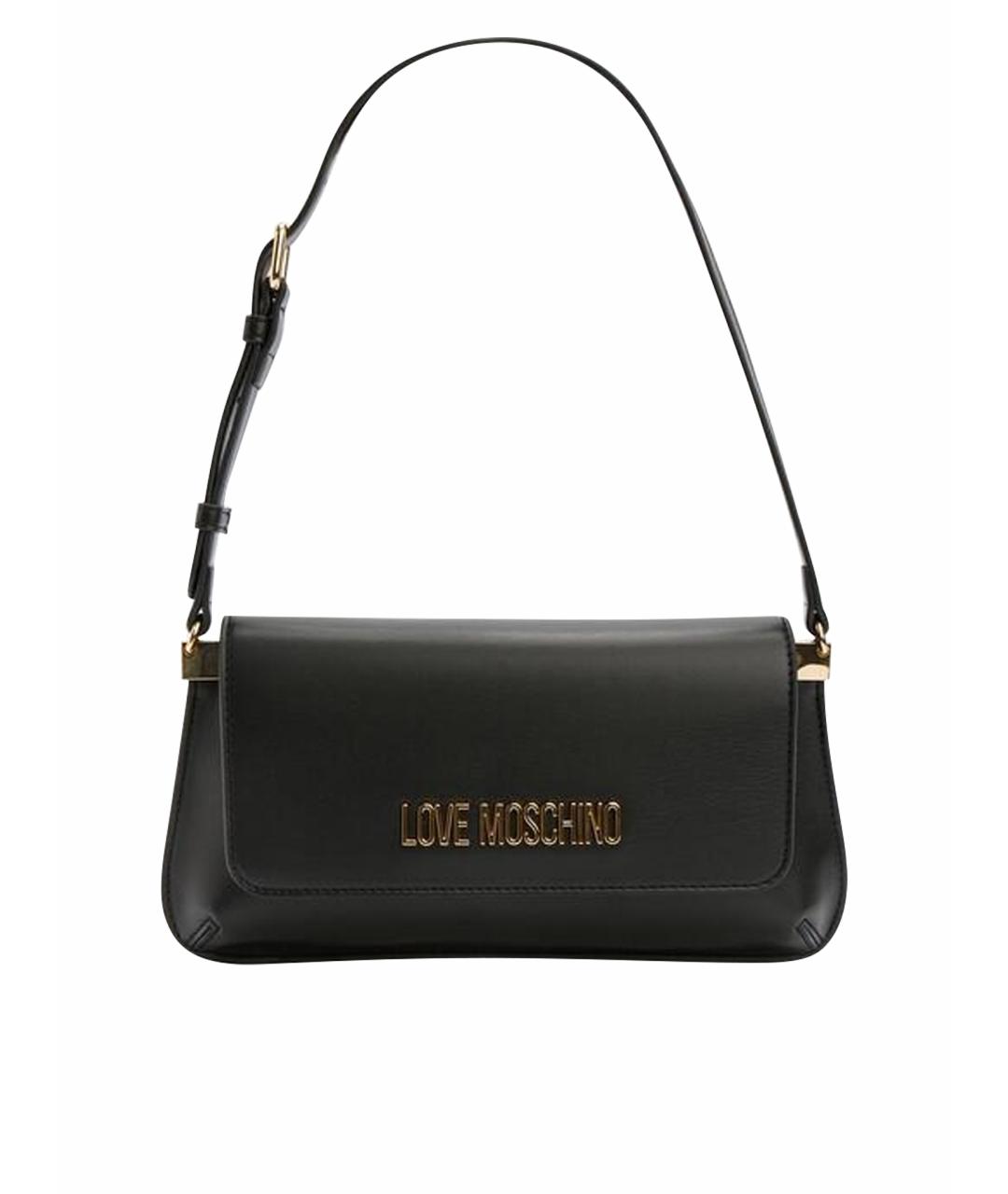 LOVE MOSCHINO Черная сумка с короткими ручками из искусственной кожи, фото 1