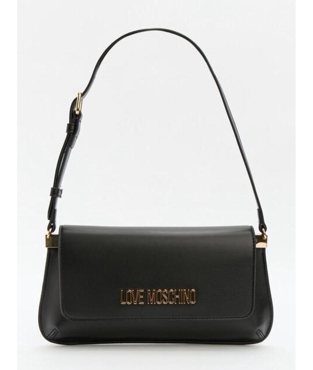 LOVE MOSCHINO Черная сумка с короткими ручками из искусственной кожи, фото 6