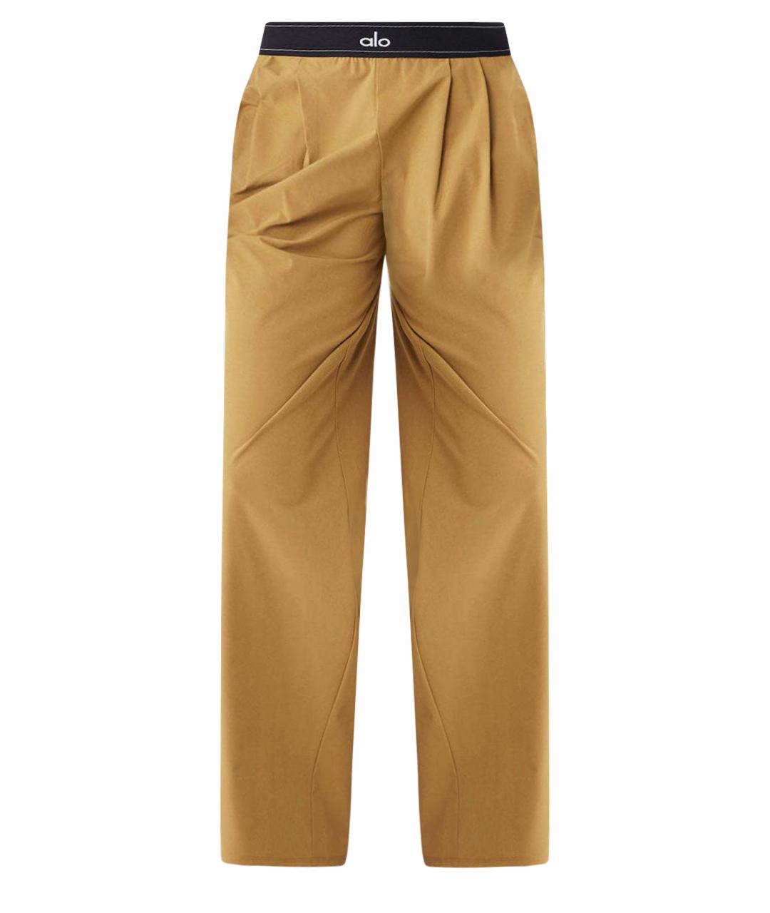 ALO YOGA Золотые прямые брюки, фото 1