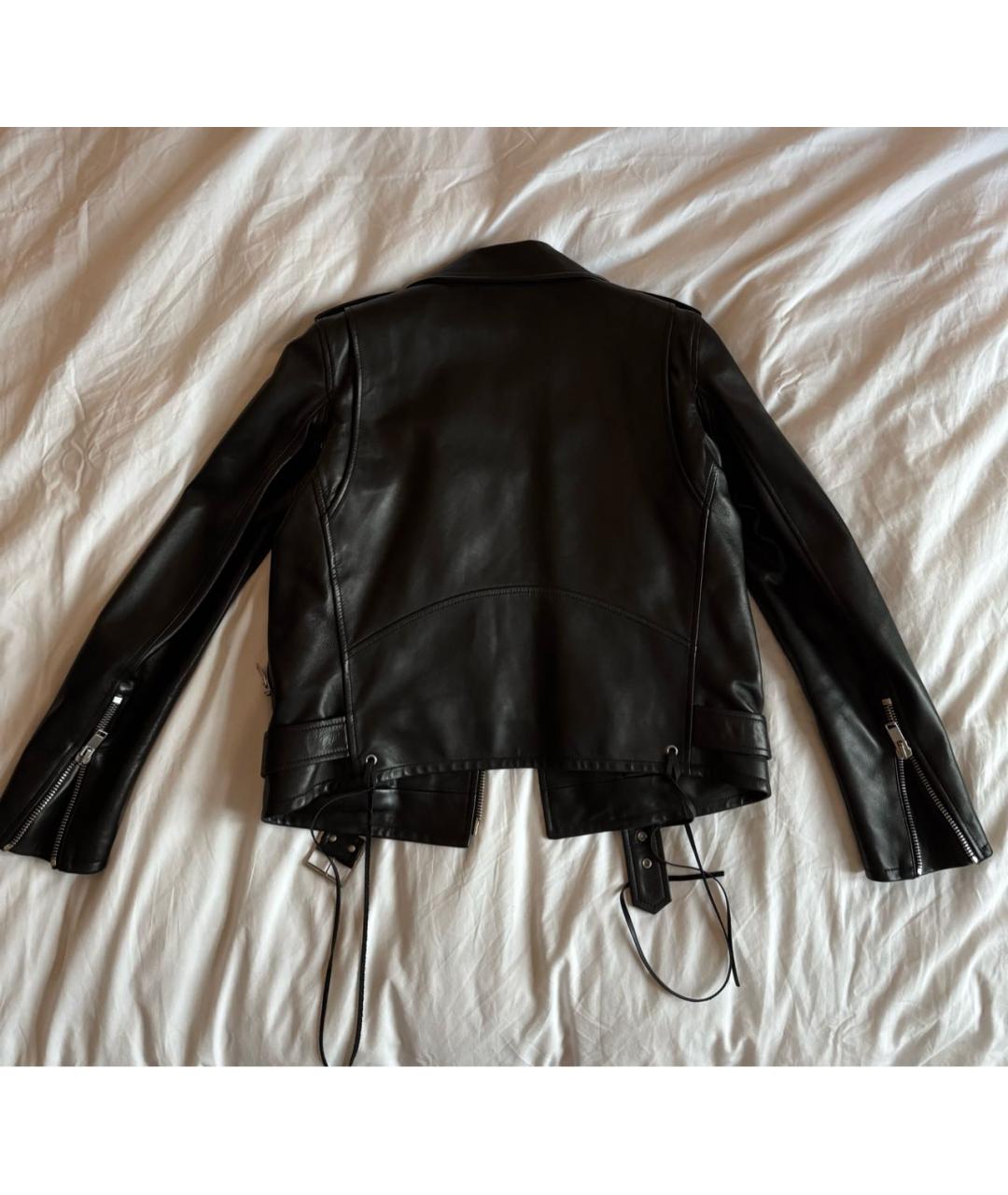 SAINT LAURENT Черная кожаная куртка, фото 6