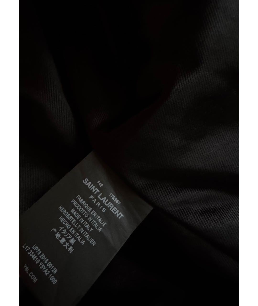 SAINT LAURENT Черная кожаная куртка, фото 5