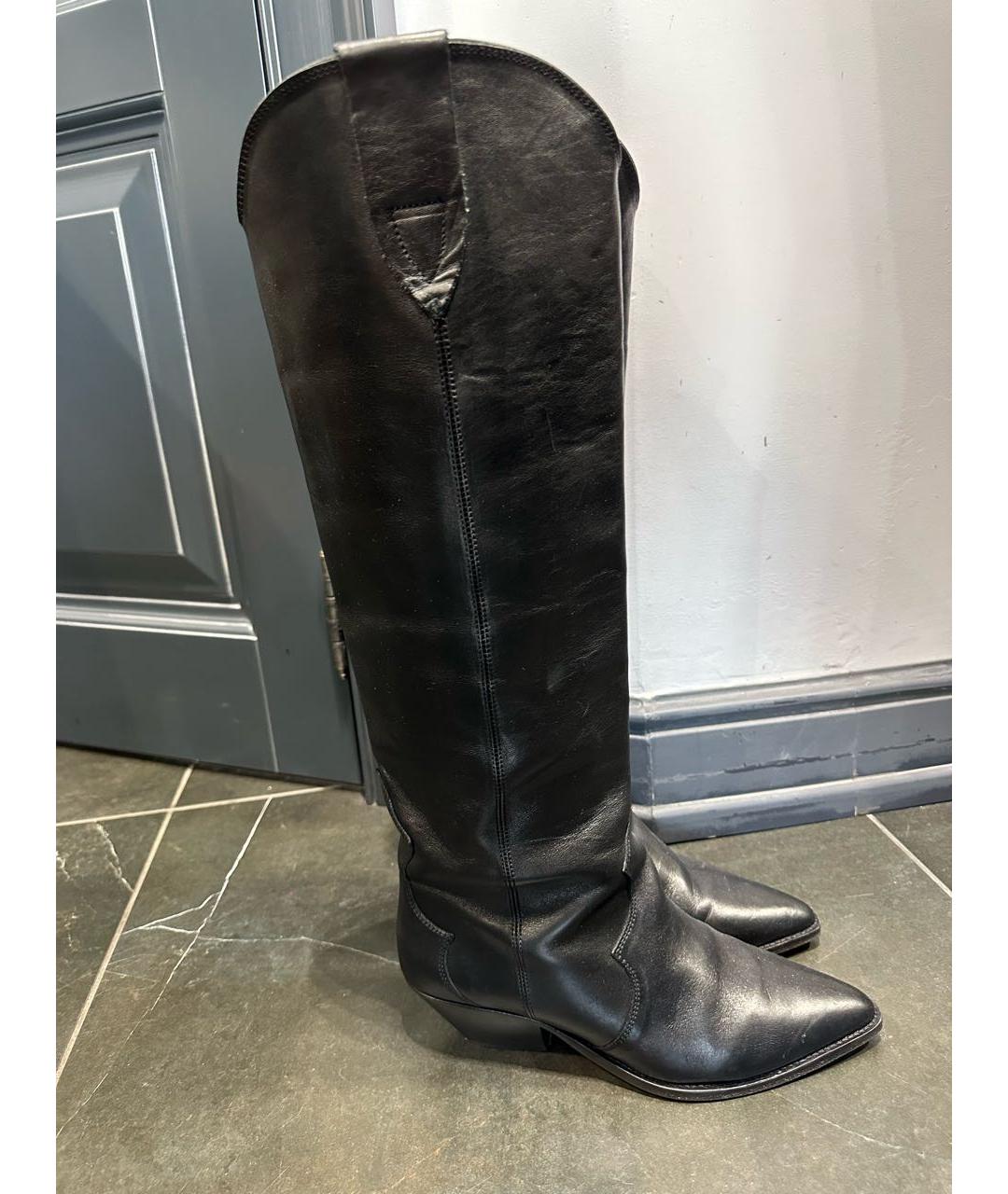 ISABEL MARANT Черные кожаные сапоги, фото 8