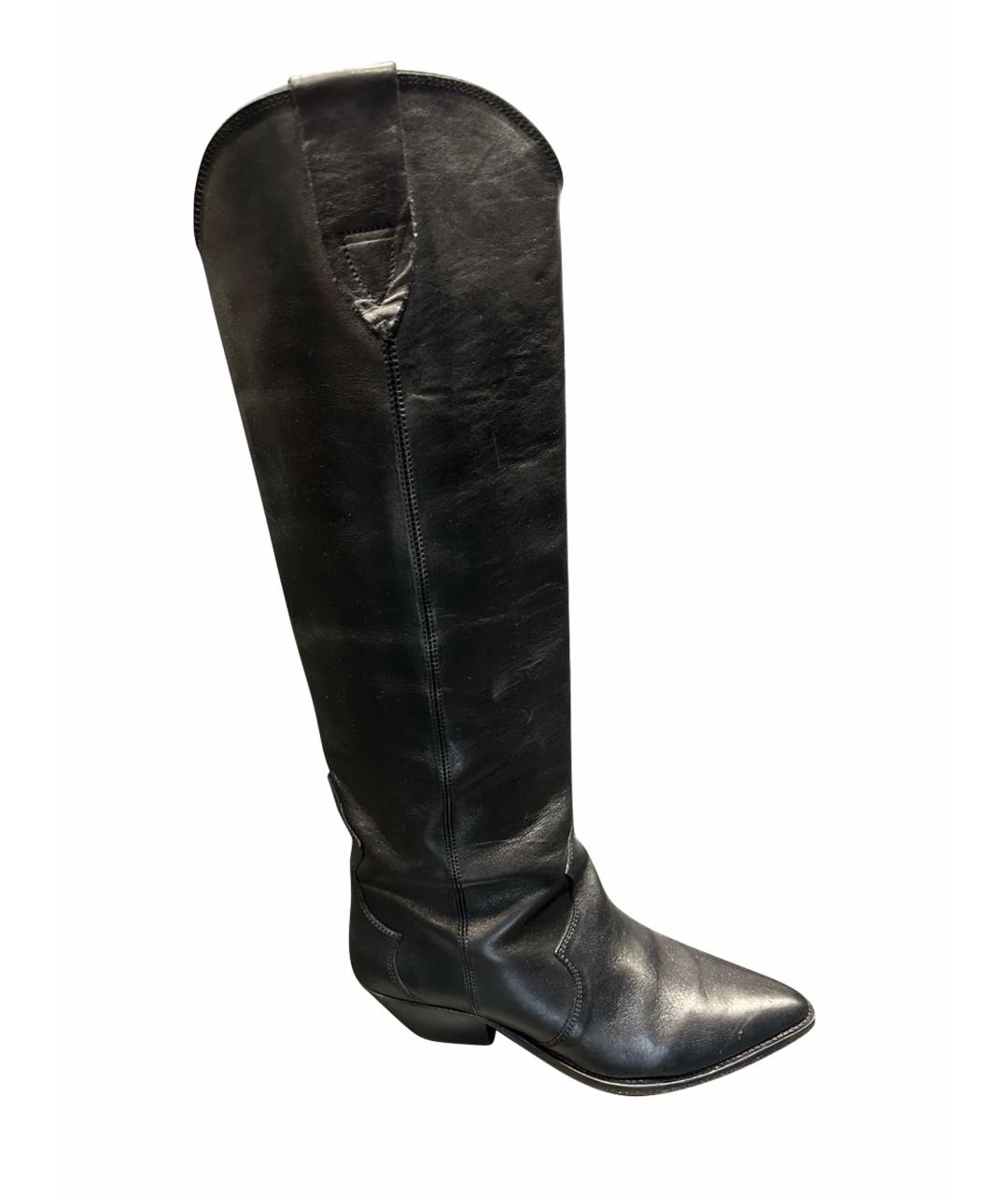 ISABEL MARANT Черные кожаные сапоги, фото 1