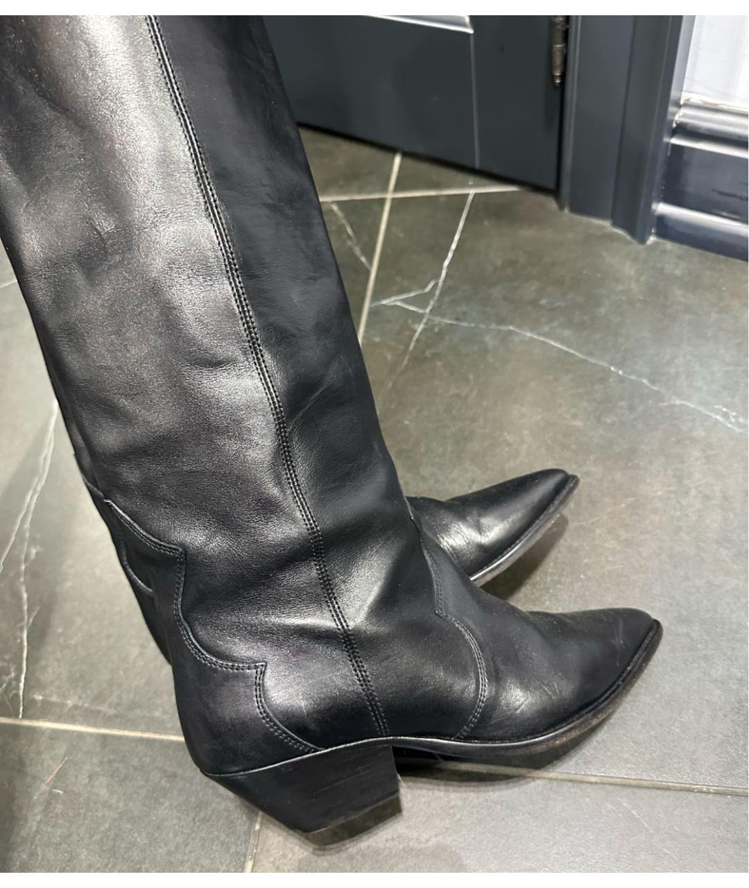 ISABEL MARANT Черные кожаные сапоги, фото 5