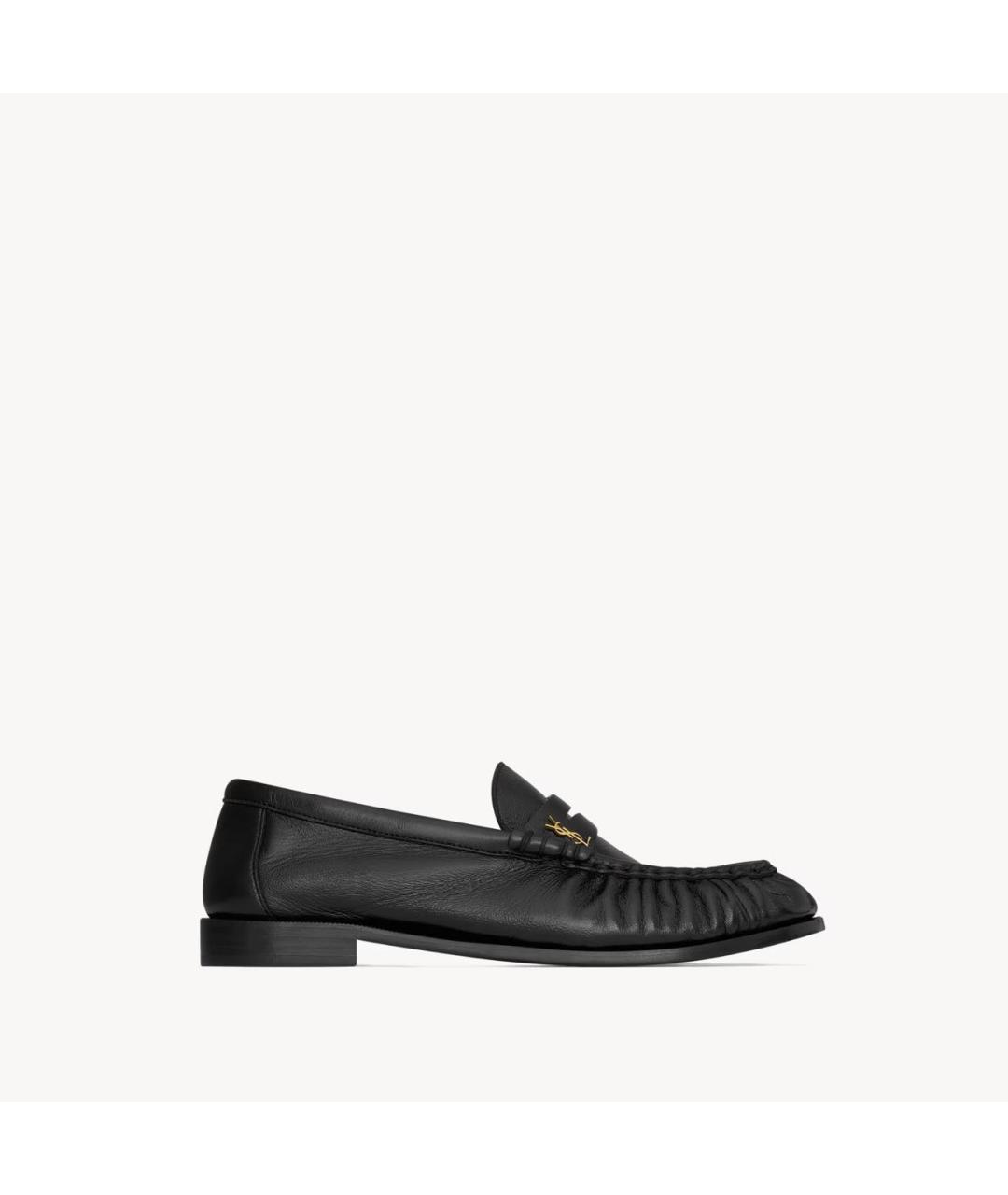 SAINT LAURENT Черные кожаные лоферы, фото 3