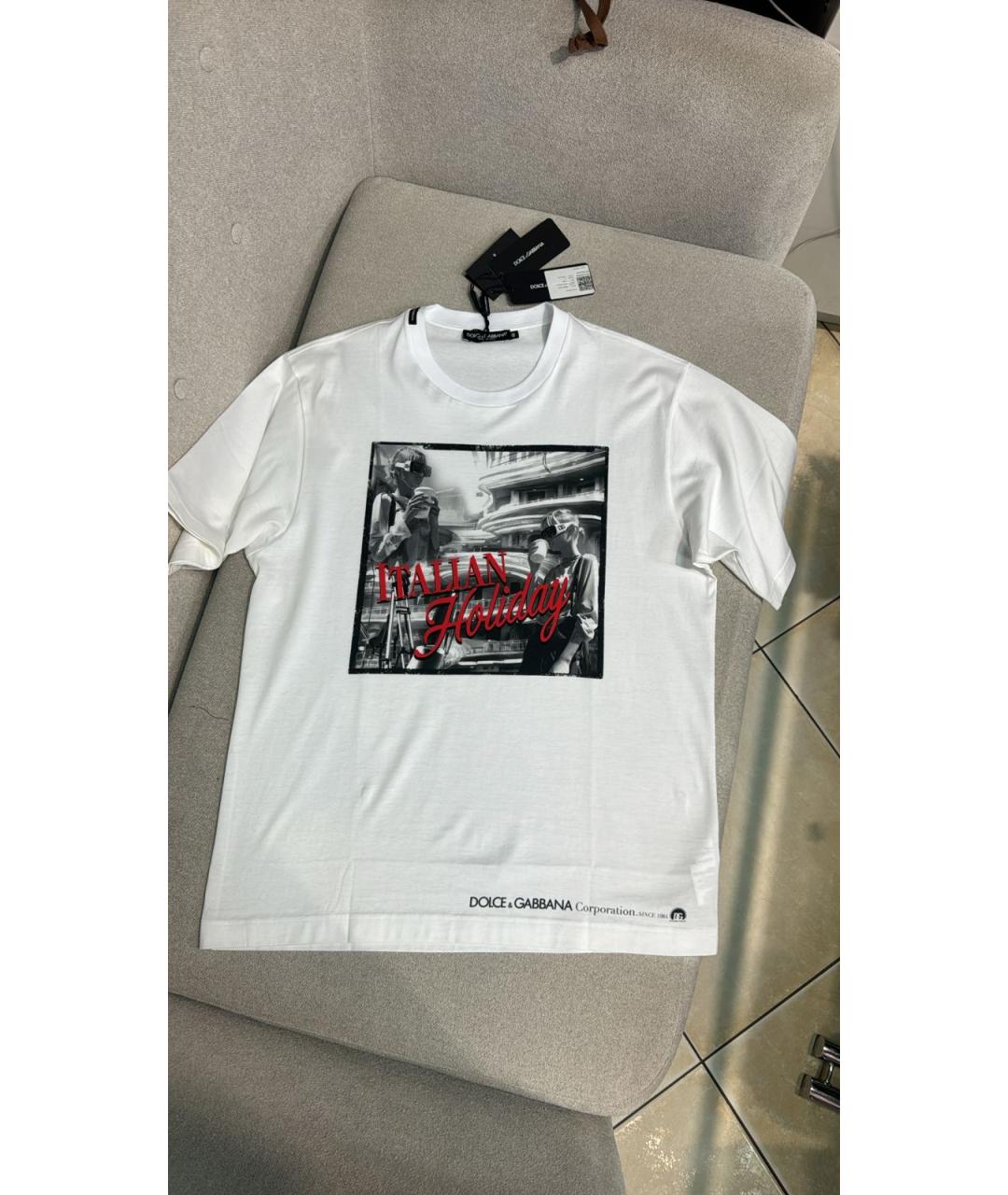 DOLCE&GABBANA Белая футболка, фото 4