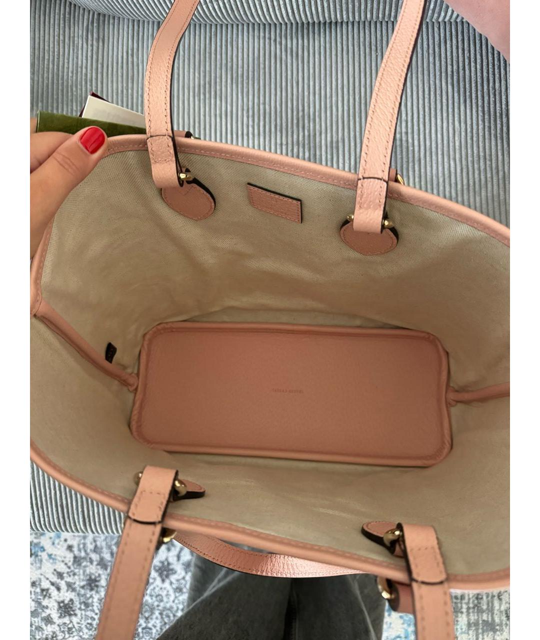 GUCCI Розовая сумка тоут, фото 3