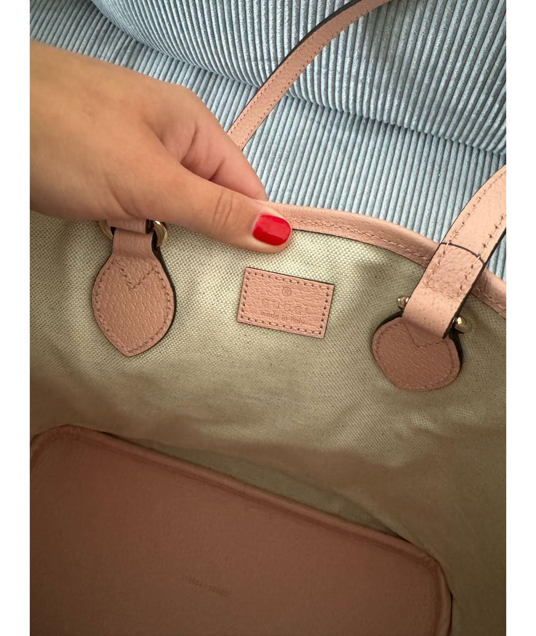 GUCCI Розовая сумка тоут, фото 4