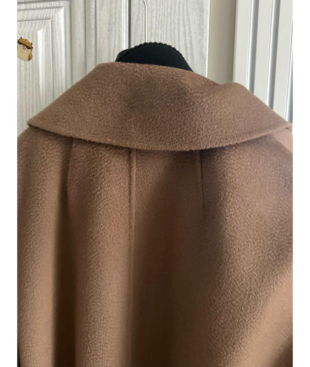 MAX MARA Коричневое шерстяное пальто, фото 4