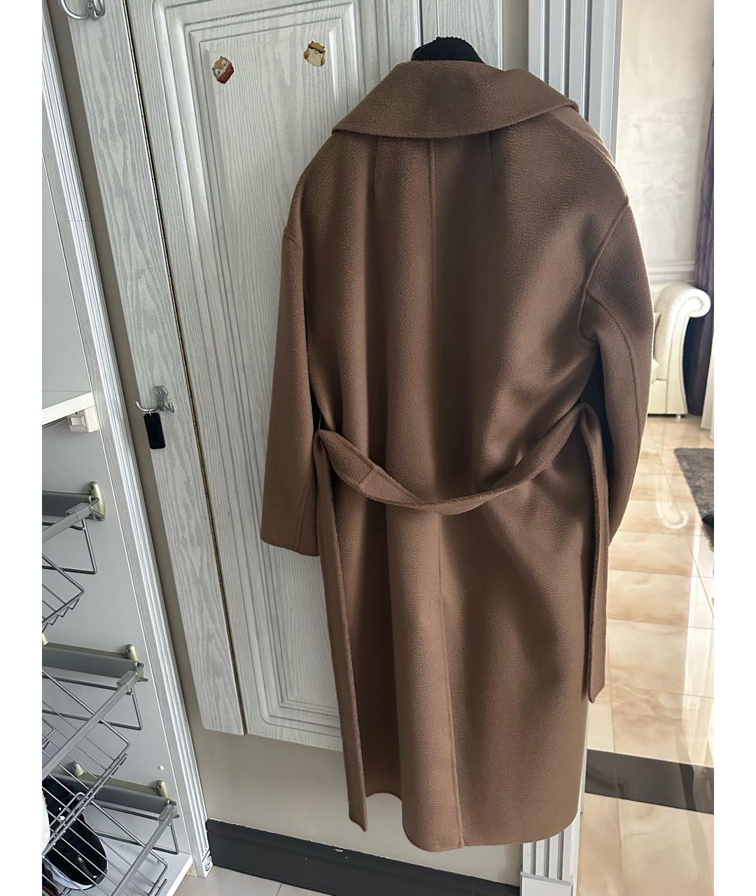 MAX MARA Коричневое шерстяное пальто, фото 2
