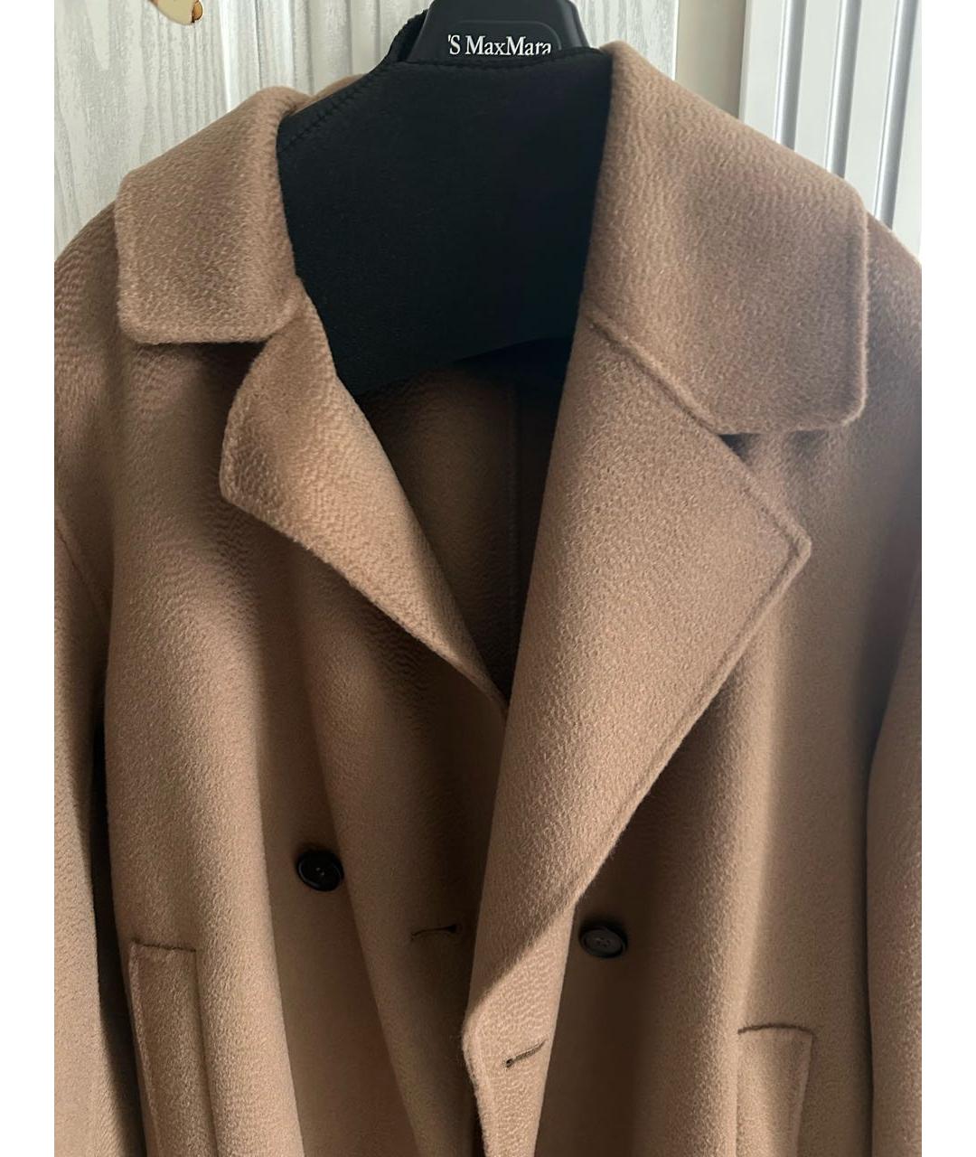 MAX MARA Коричневое шерстяное пальто, фото 3
