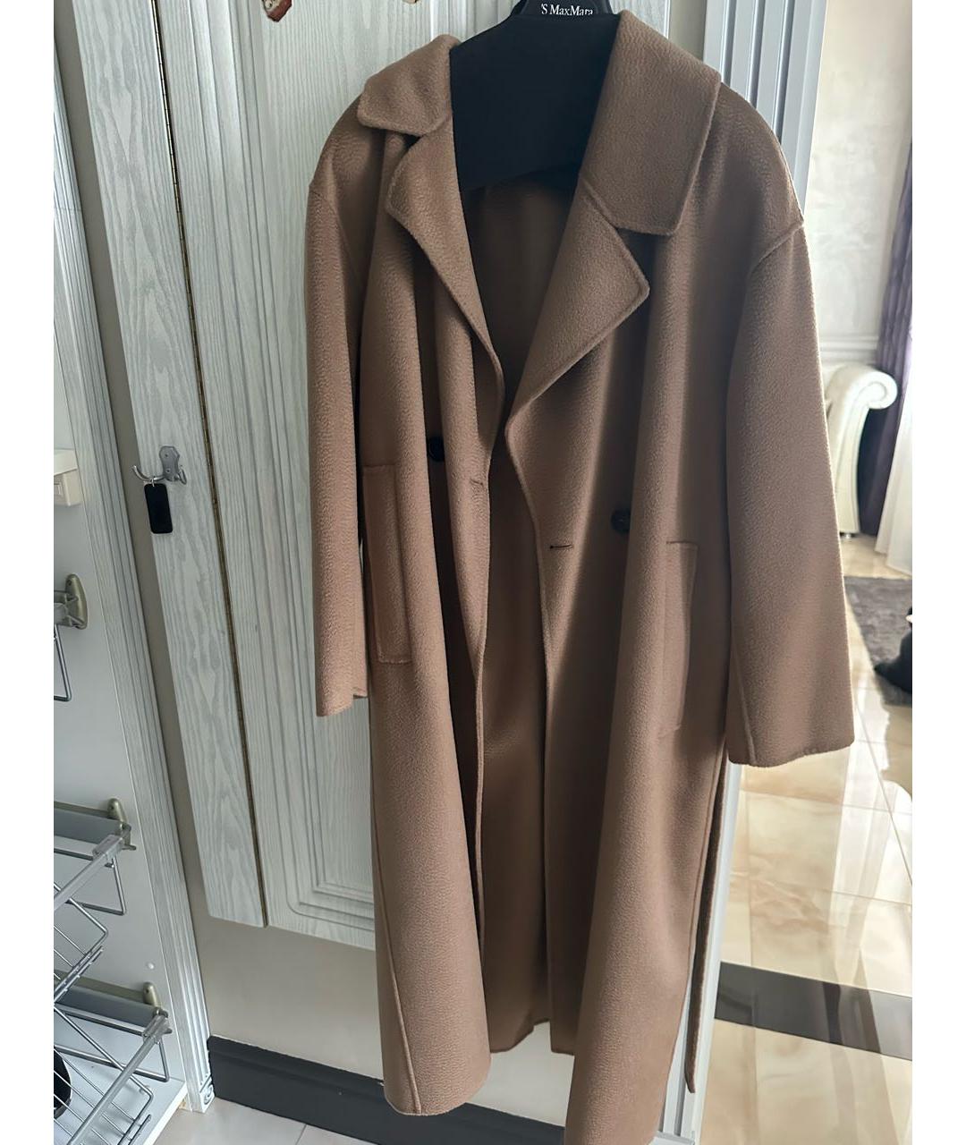 MAX MARA Коричневое шерстяное пальто, фото 5