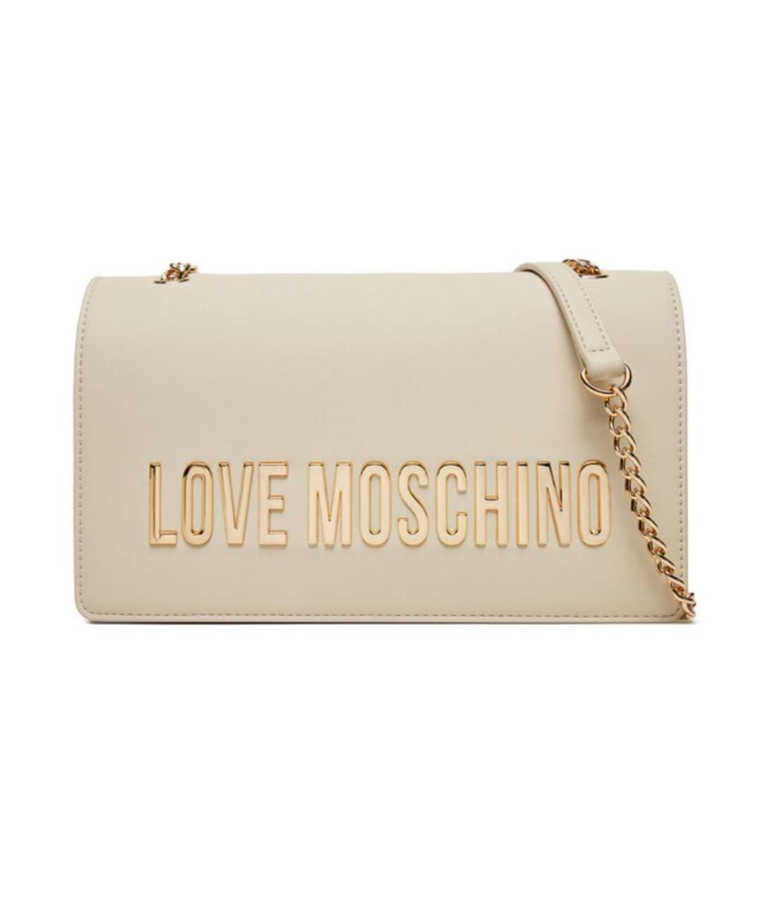 LOVE MOSCHINO Бежевая сумка через плечо из искусственной кожи, фото 1