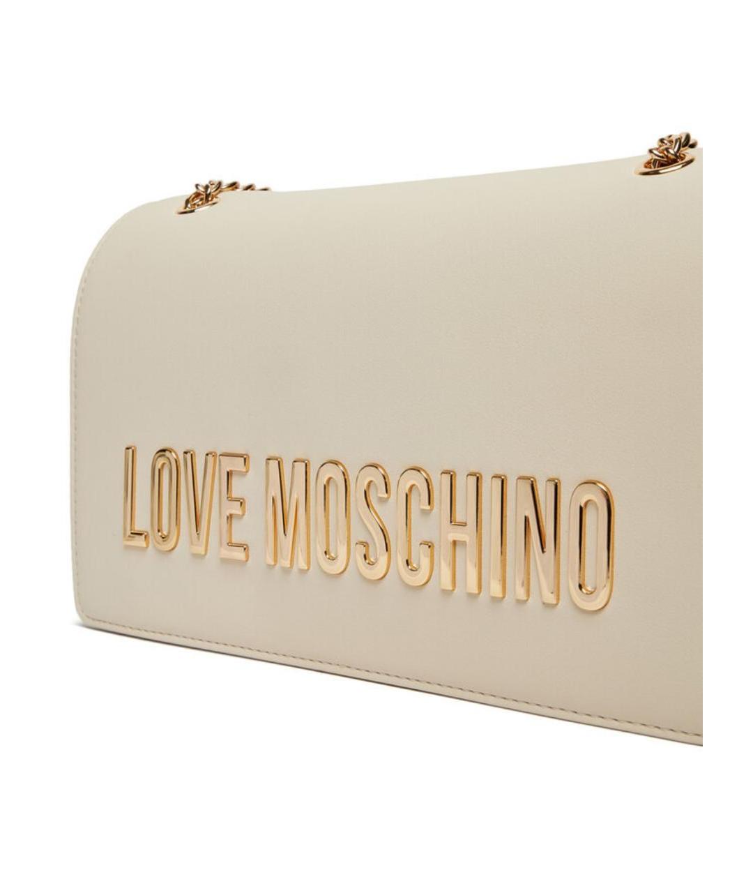 LOVE MOSCHINO Бежевая сумка через плечо из искусственной кожи, фото 2