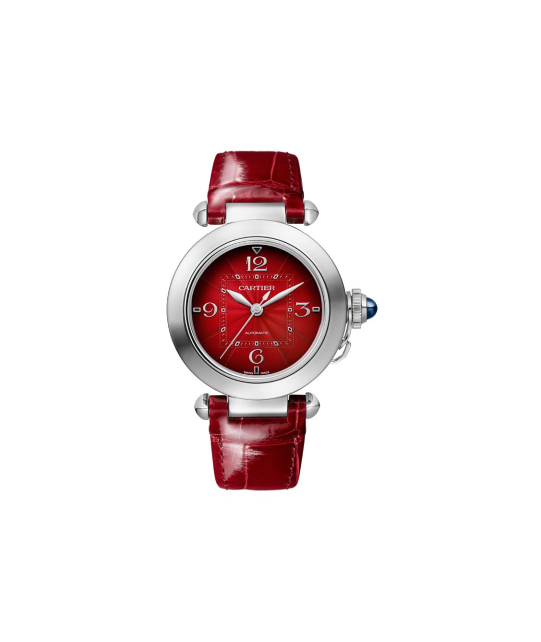 CARTIER Красные часы из белого золота, фото 2