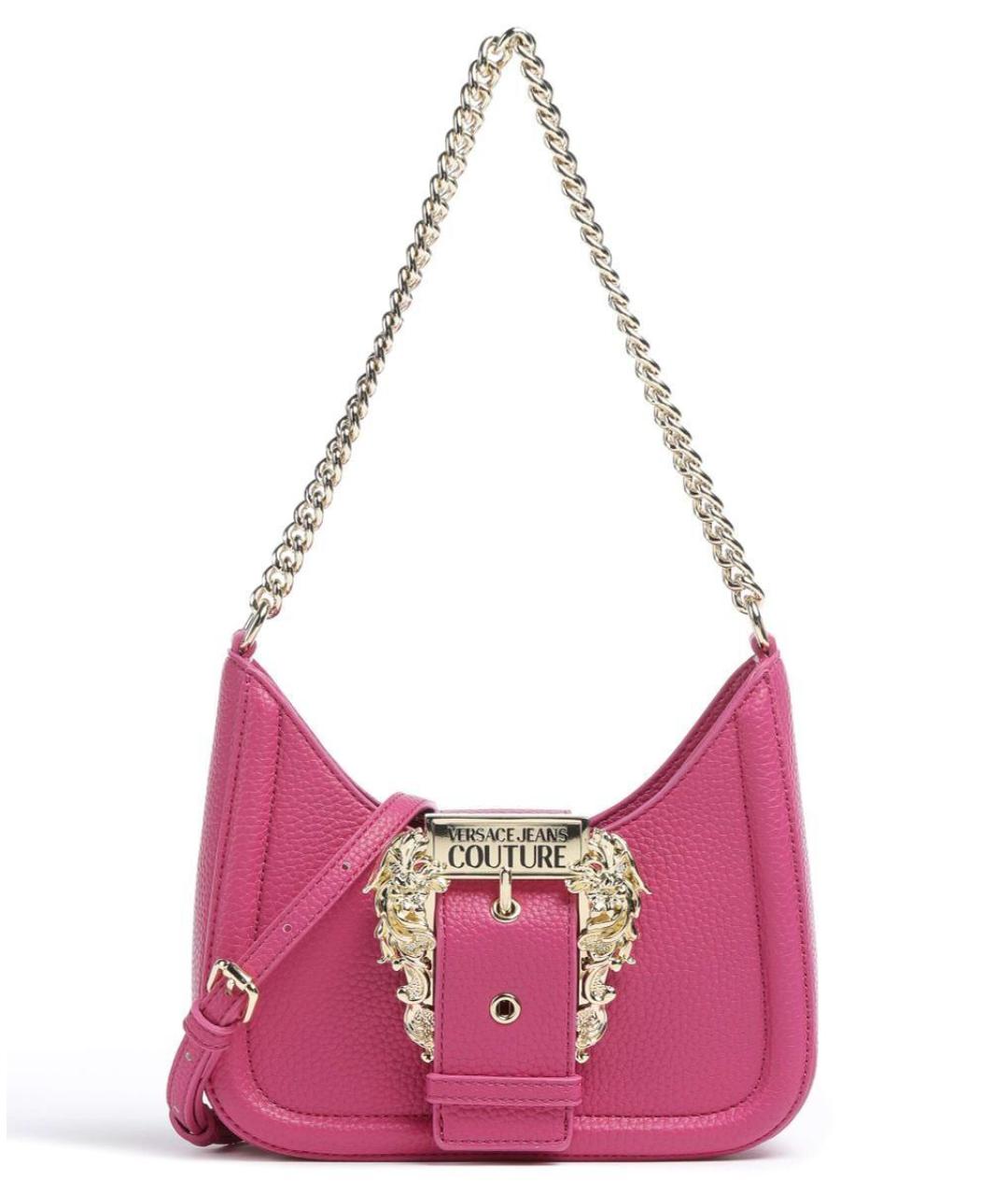 VERSACE JEANS COUTURE Фуксия сумка с короткими ручками из искусственной кожи, фото 5