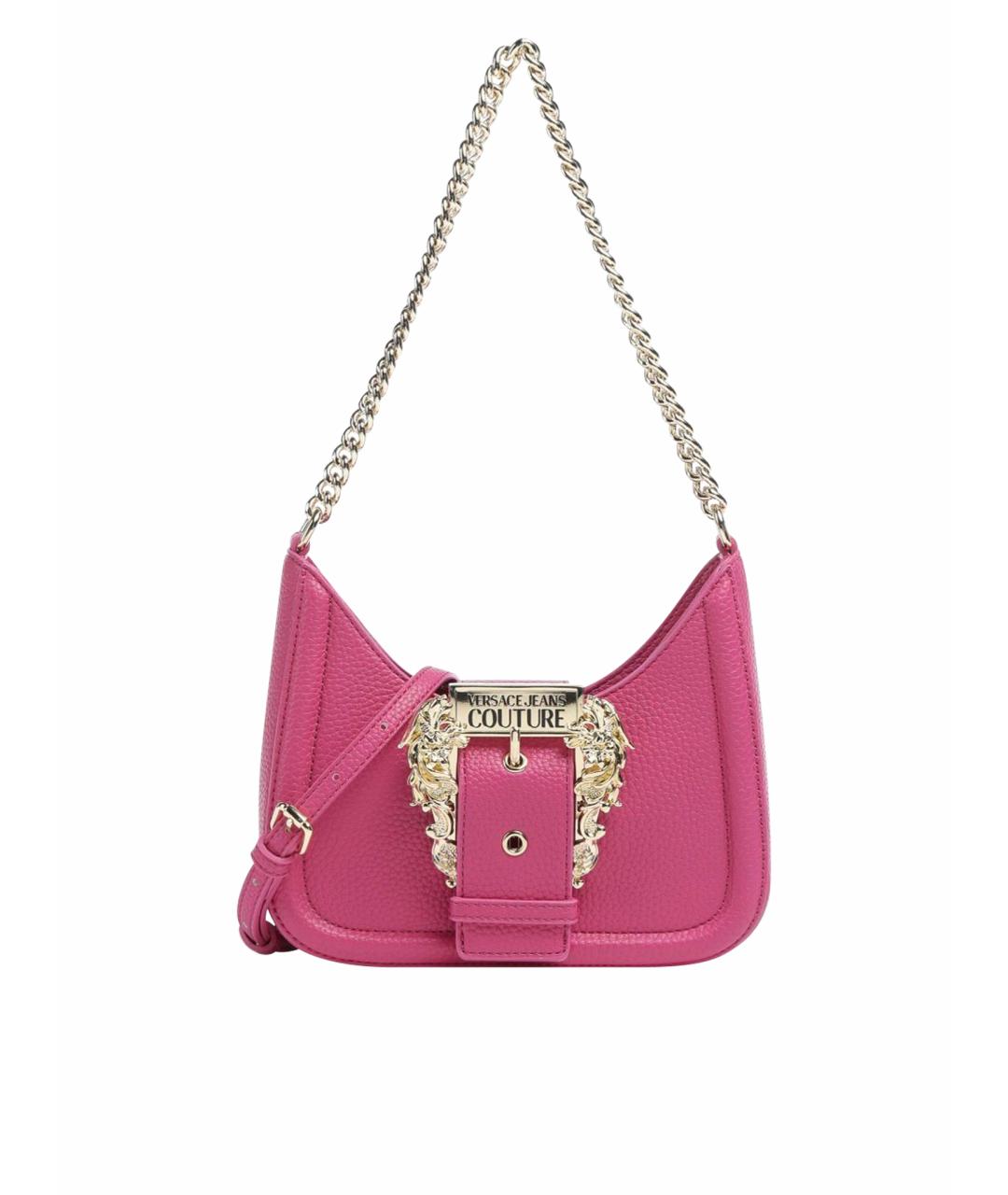 VERSACE JEANS COUTURE Фуксия сумка с короткими ручками из искусственной кожи, фото 1