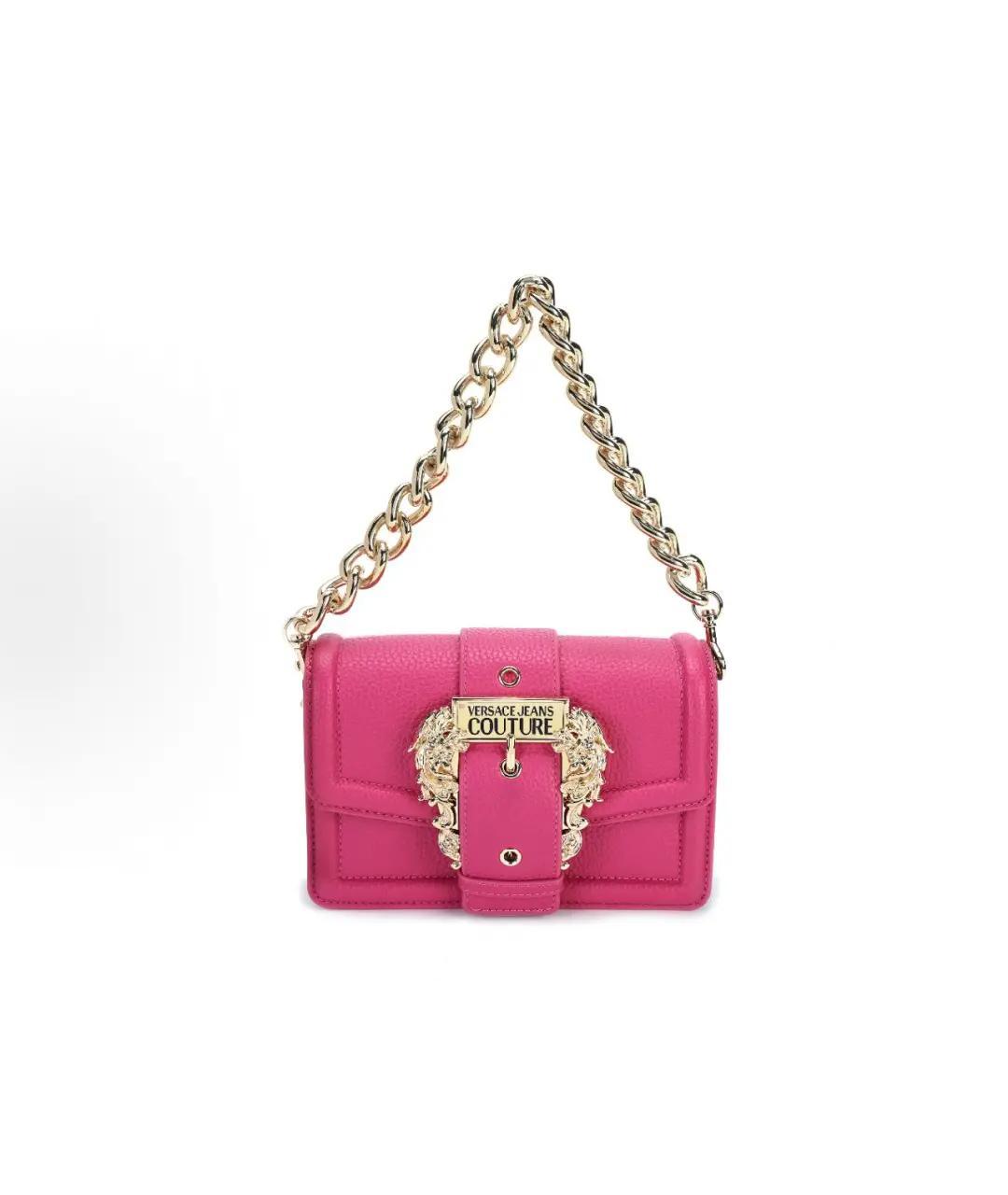 VERSACE JEANS COUTURE Фуксия сумка с короткими ручками из искусственной кожи, фото 4