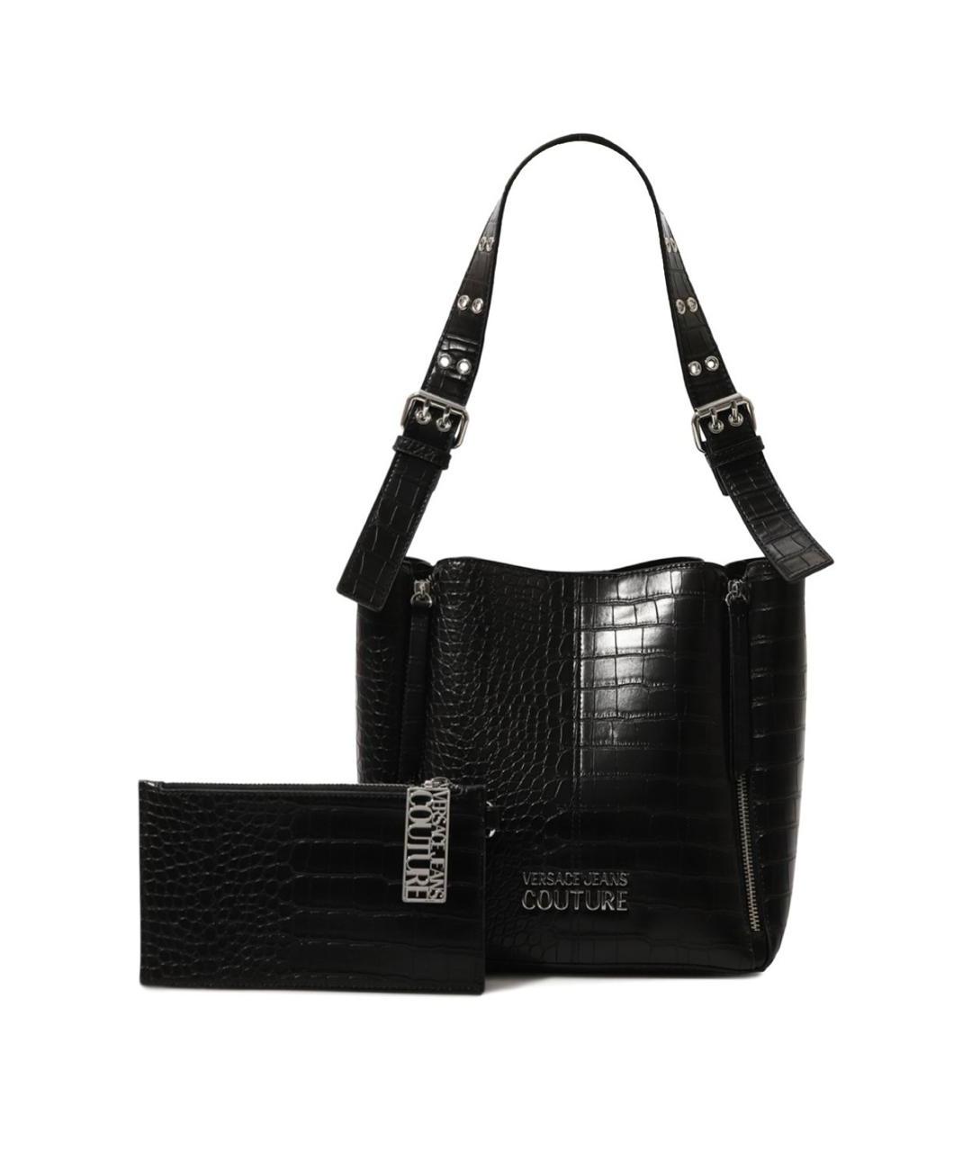 VERSACE JEANS COUTURE Черная сумка тоут, фото 1