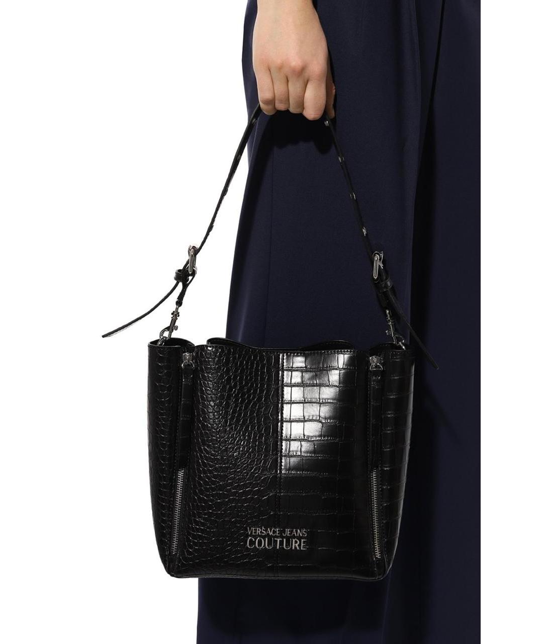 VERSACE JEANS COUTURE Черная сумка тоут, фото 5