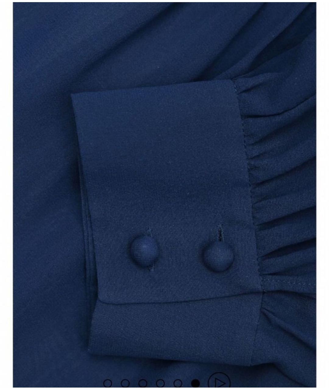 MAX MARA STUDIO Синее шелковое вечернее платье, фото 6