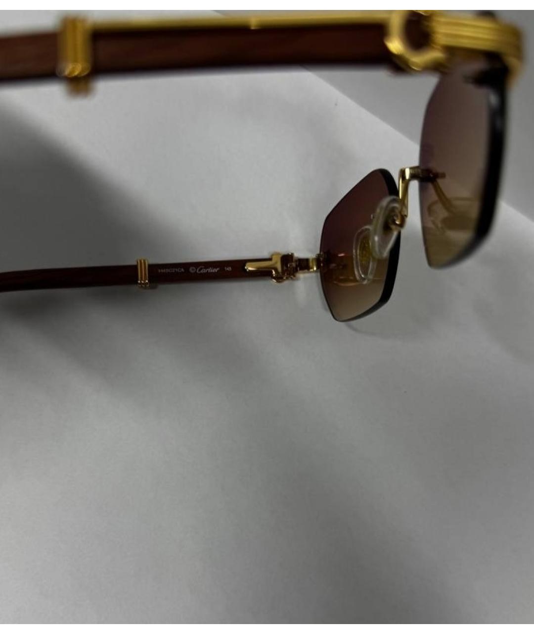 CARTIER Деревянные солнцезащитные очки, фото 2