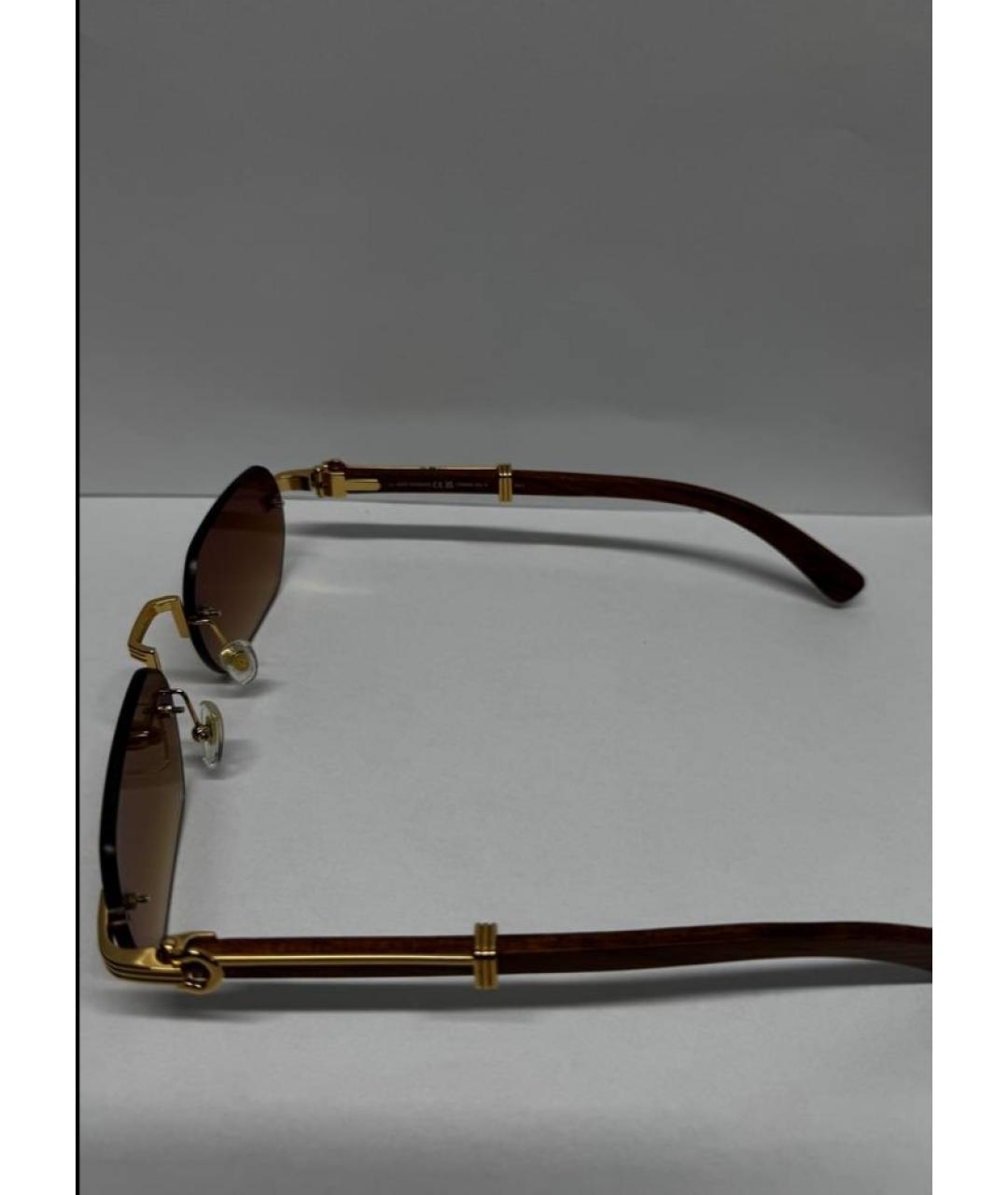 CARTIER Деревянные солнцезащитные очки, фото 3