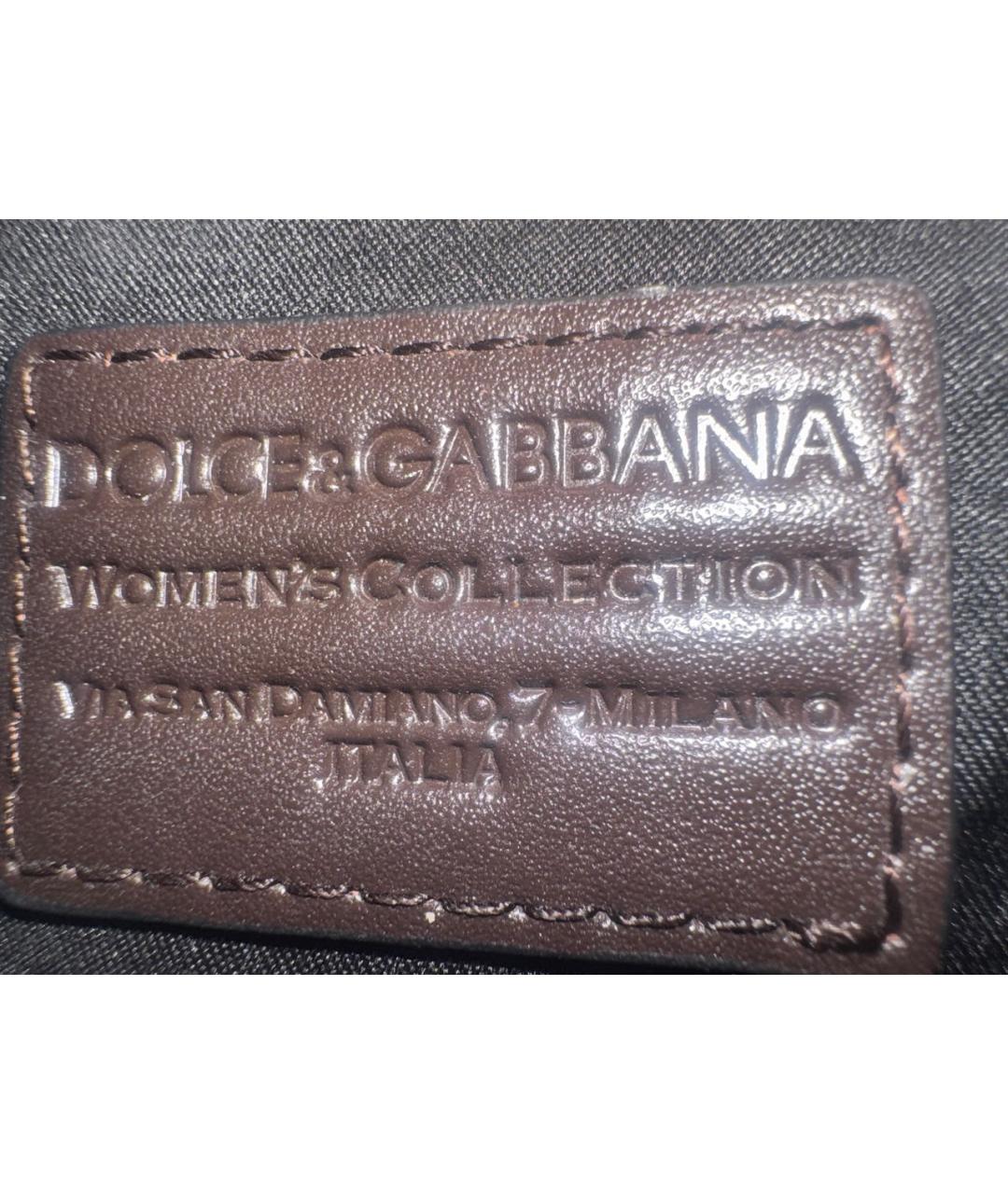 DOLCE&GABBANA Золотая замшевая сумка с короткими ручками, фото 7