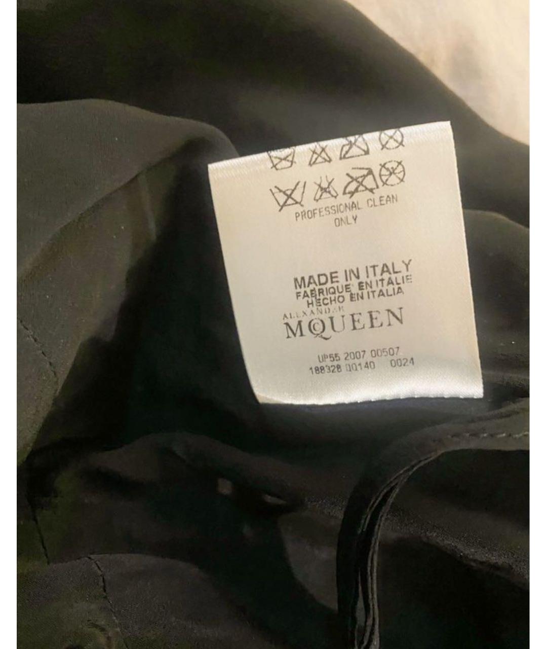 ALEXANDER MCQUEEN Черное вискозное вечернее платье, фото 7