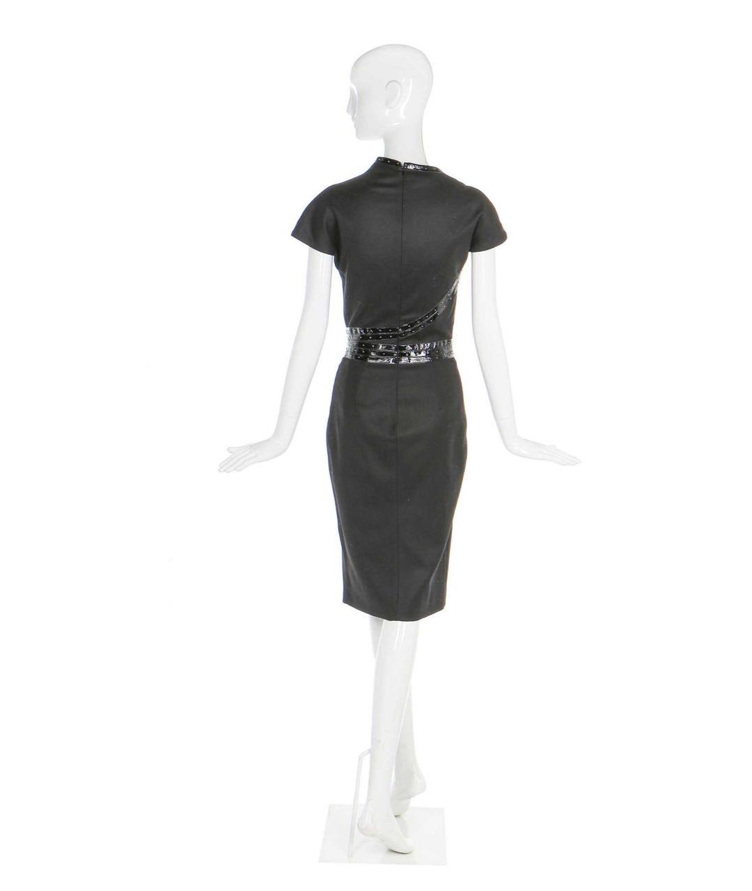 ALEXANDER MCQUEEN Черное вискозное вечернее платье, фото 3
