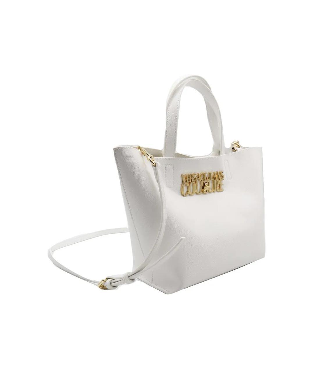 VERSACE JEANS COUTURE Белая сумка тоут из искусственной кожи, фото 2