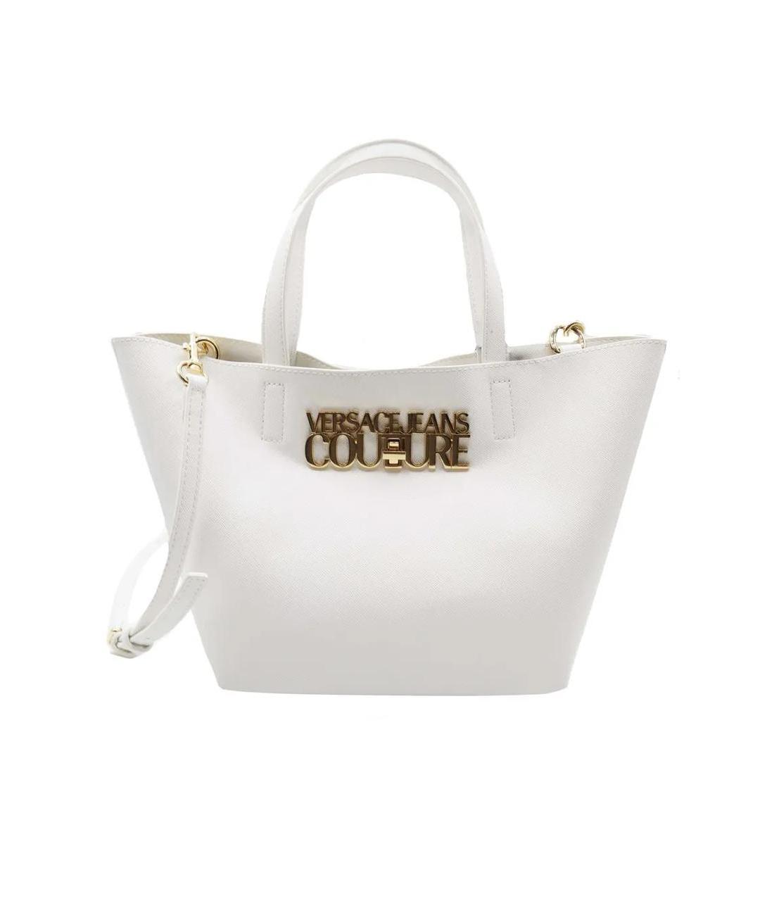 VERSACE JEANS COUTURE Белая сумка тоут из искусственной кожи, фото 1