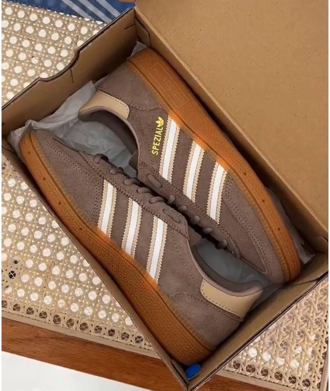 ADIDAS Коричневые замшевые кеды, фото 2