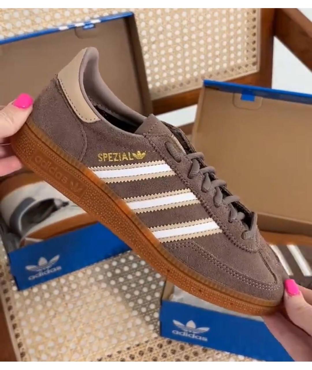 ADIDAS Коричневые замшевые кеды, фото 3