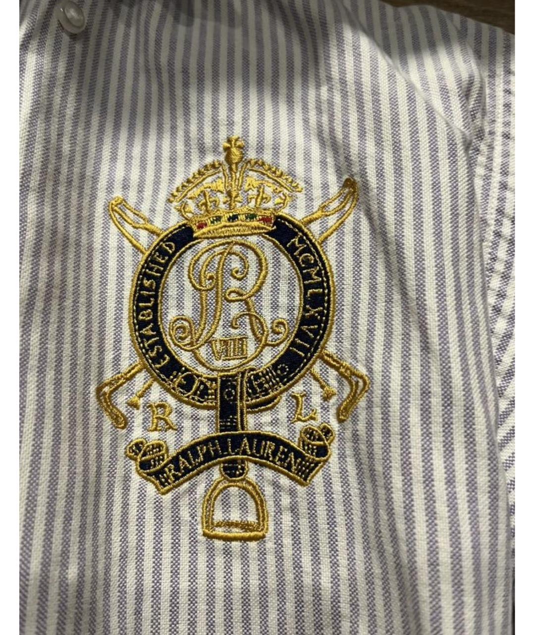 RALPH LAUREN Голубая хлопковая рубашка, фото 4