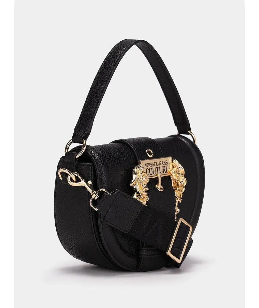 VERSACE JEANS COUTURE Черная сумка с короткими ручками из искусственной кожи, фото 2