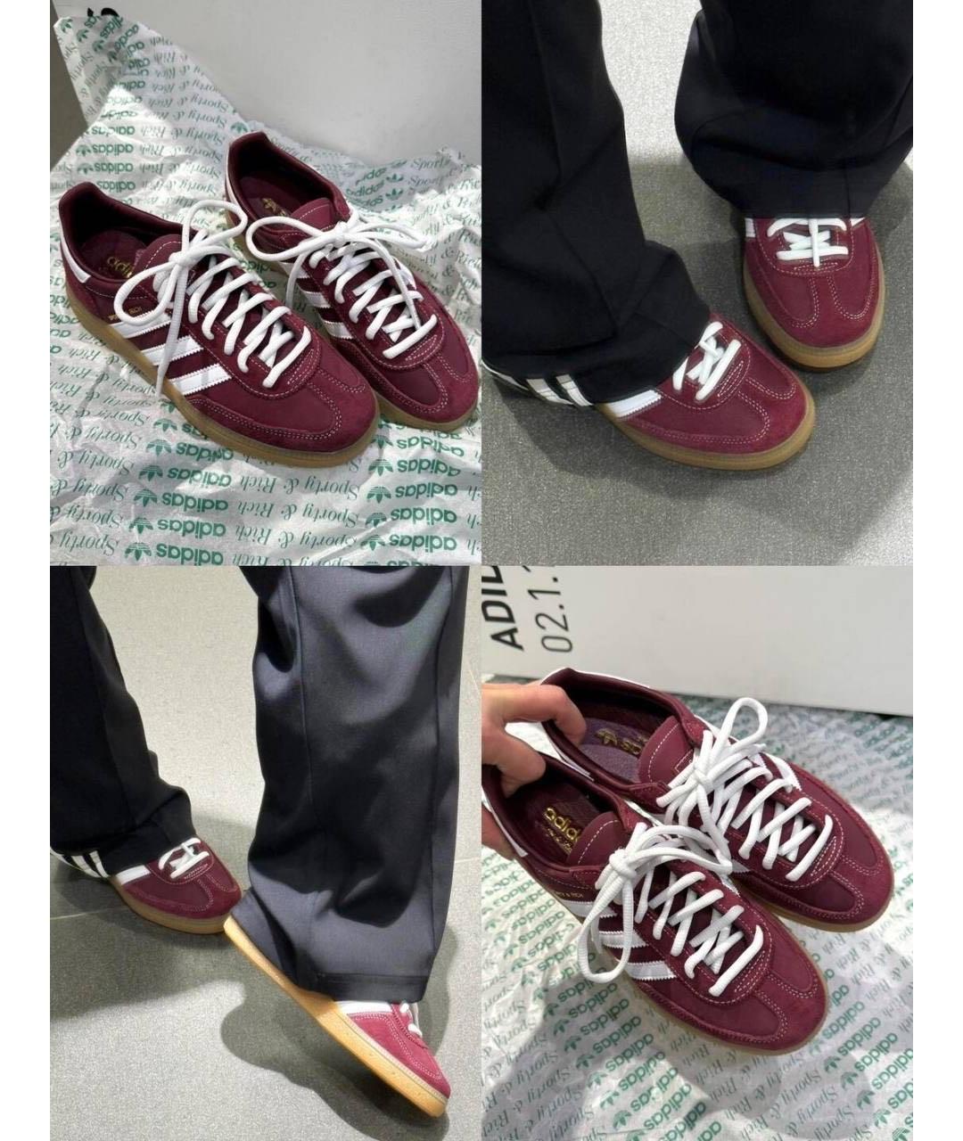 SPORTY AND RICH Бордовые нубуковые кеды, фото 5