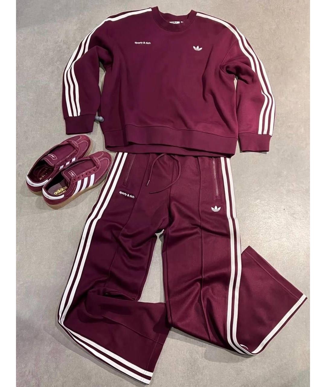SPORTY AND RICH Бордовые нубуковые кеды, фото 6