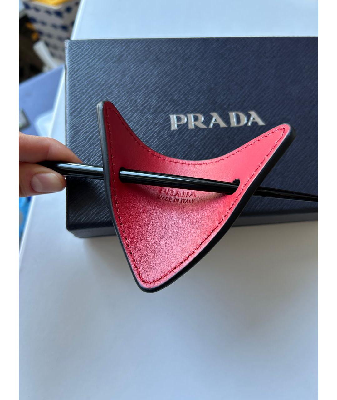 PRADA Красная заколка, фото 5
