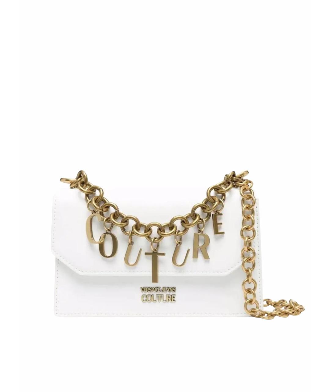 VERSACE JEANS COUTURE Белая сумка через плечо из искусственной кожи, фото 1