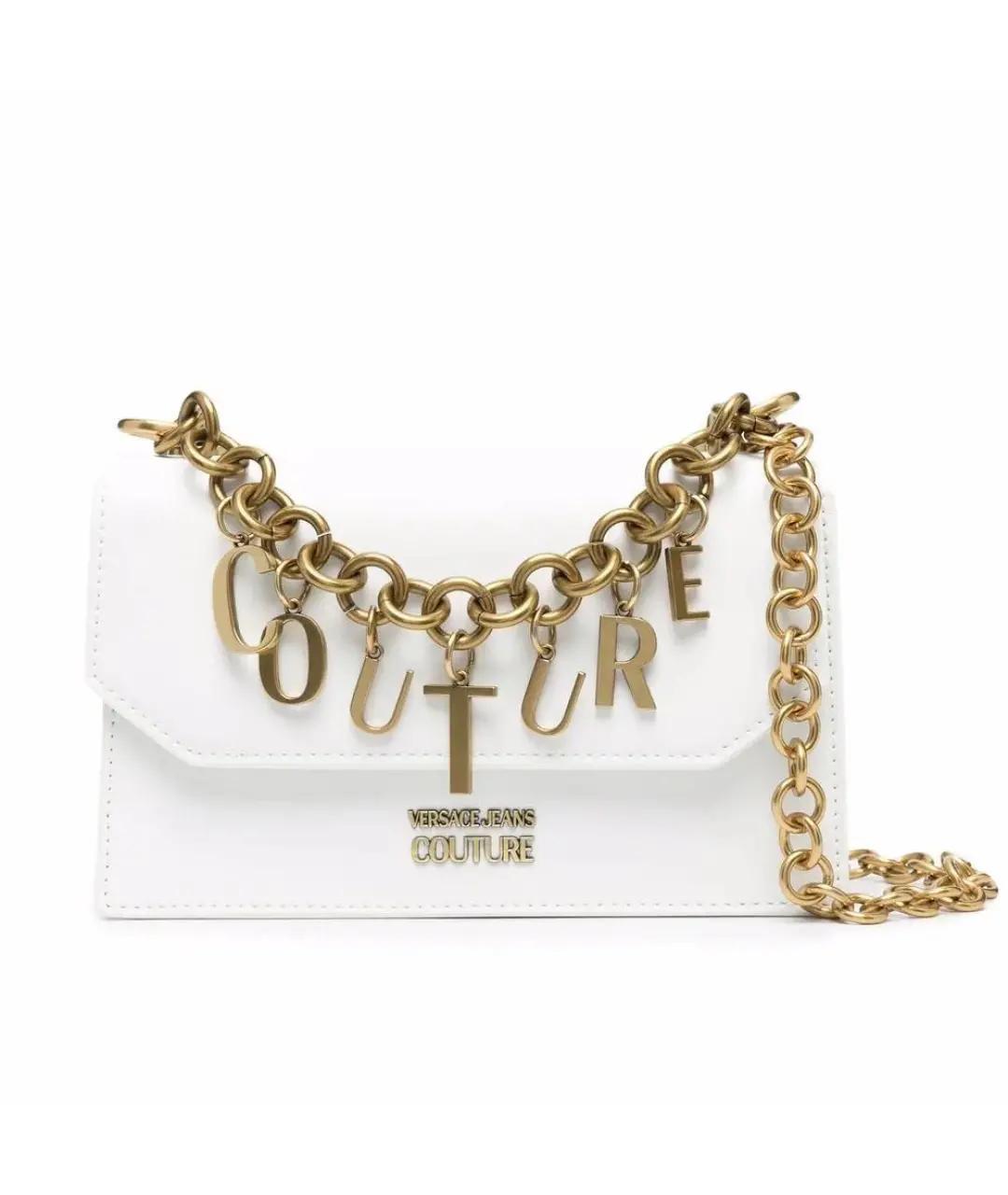 VERSACE JEANS COUTURE Белая сумка через плечо из искусственной кожи, фото 6