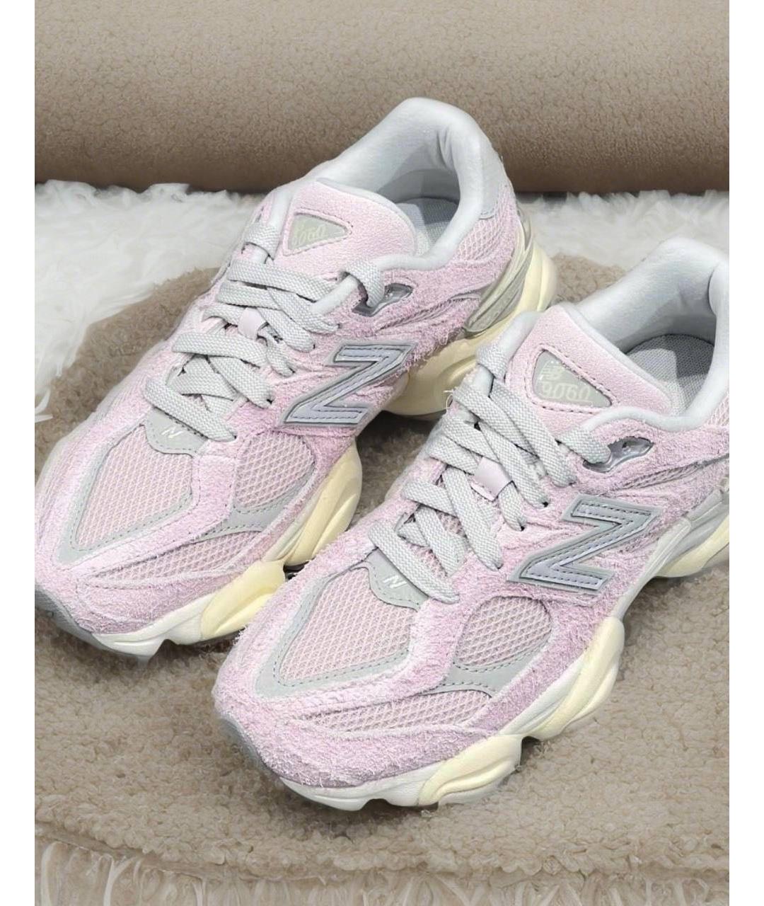 NEW BALANCE Розовые замшевые кроссовки, фото 2