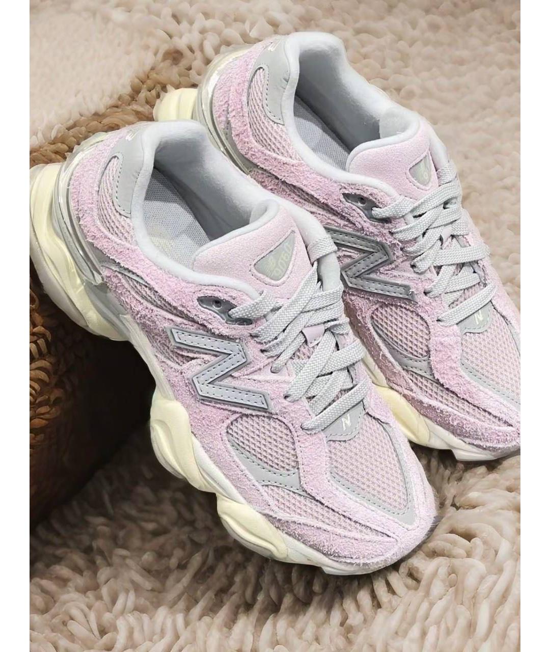 NEW BALANCE Розовые замшевые кроссовки, фото 3