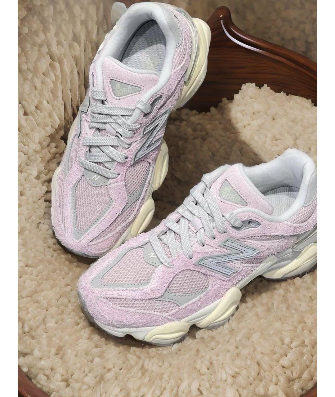 NEW BALANCE Розовые замшевые кроссовки, фото 4