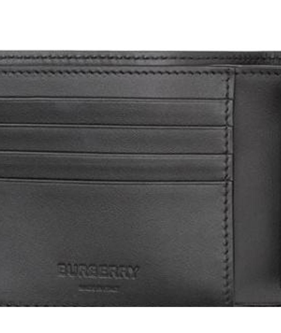 BURBERRY Серый кожаный кошелек, фото 5
