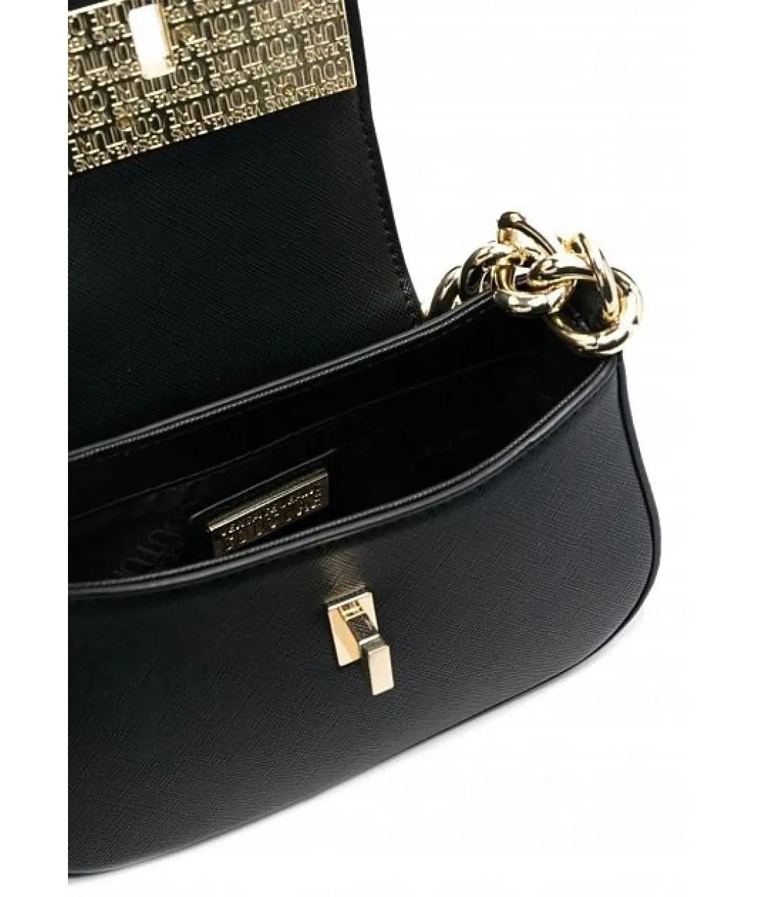 VERSACE JEANS COUTURE Черная сумка с короткими ручками из искусственной кожи, фото 4