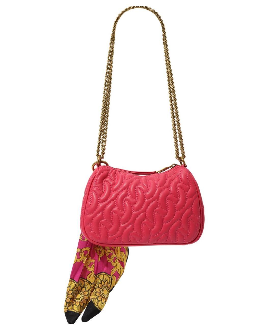 VERSACE JEANS COUTURE Фуксия сумка через плечо из искусственной кожи, фото 3